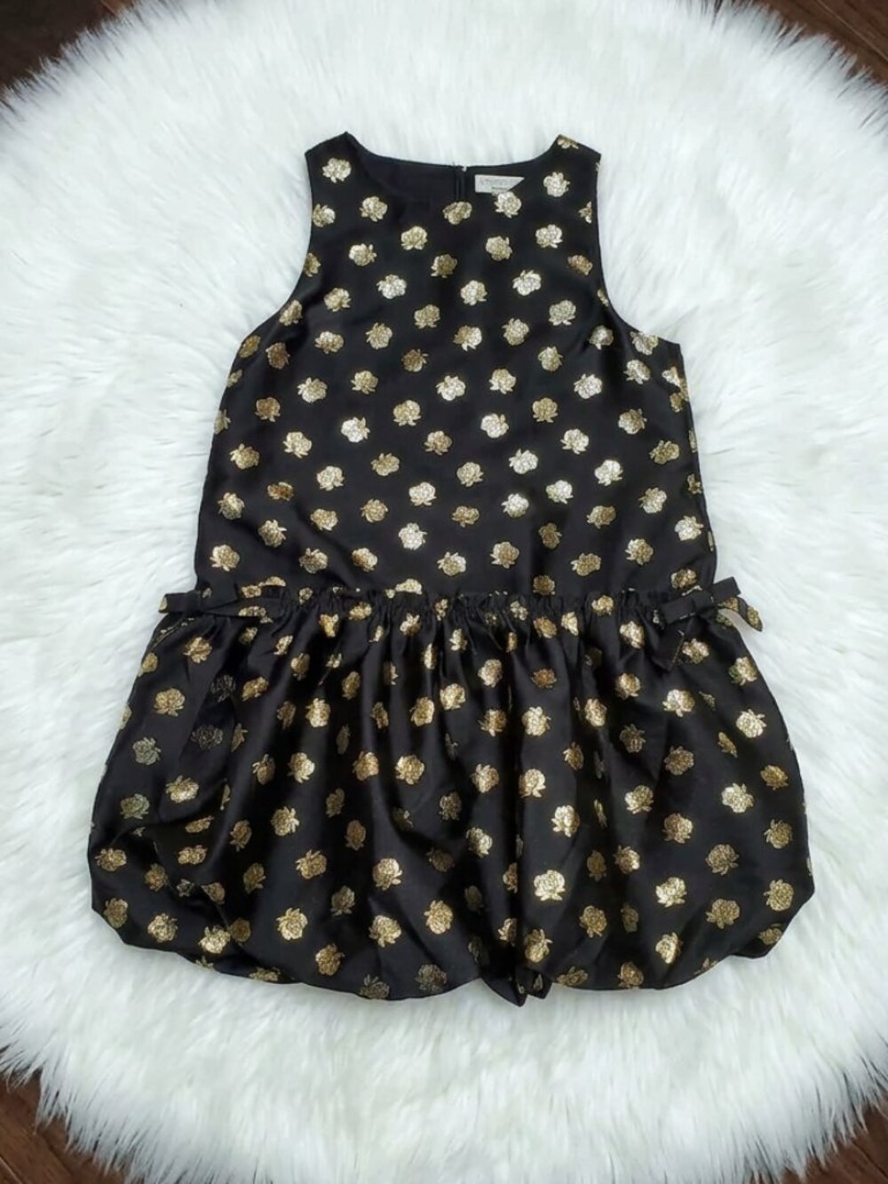 NWT Crewcuts Metallic Rosette Jacquard Dress Size 12